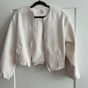 Women's Cream Bomber Jacket